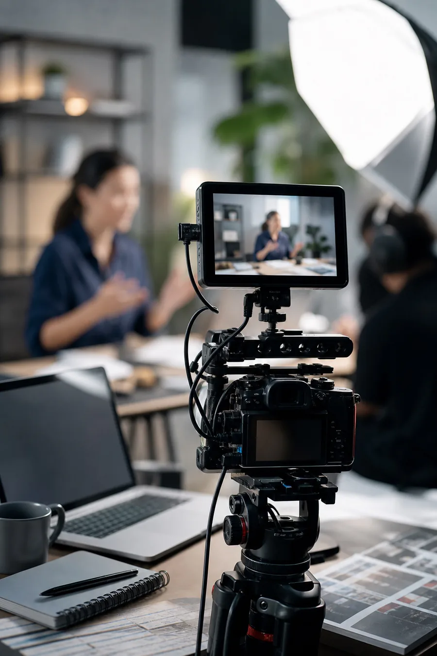 Professional camera setup for social media content production
