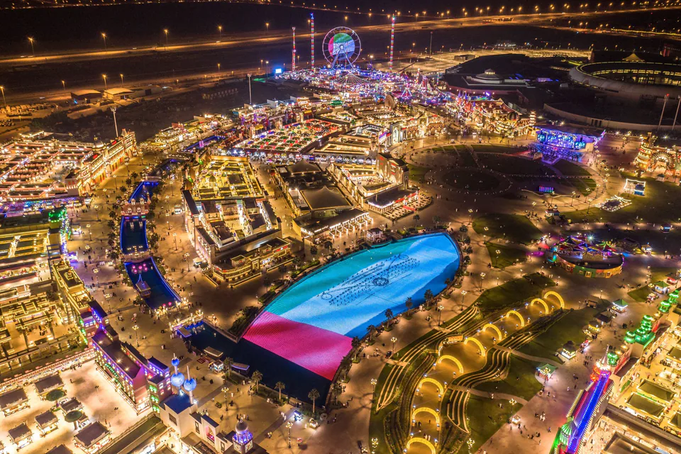 Night aerial event destination